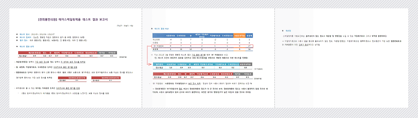 미발단 테스트 결과 보고서