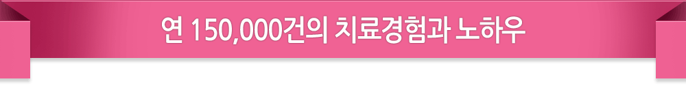 연 150,000건의 치료경험과 노하우