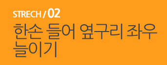  STRECH / 02 한 손 들어 옆구리 좌우 늘이기 